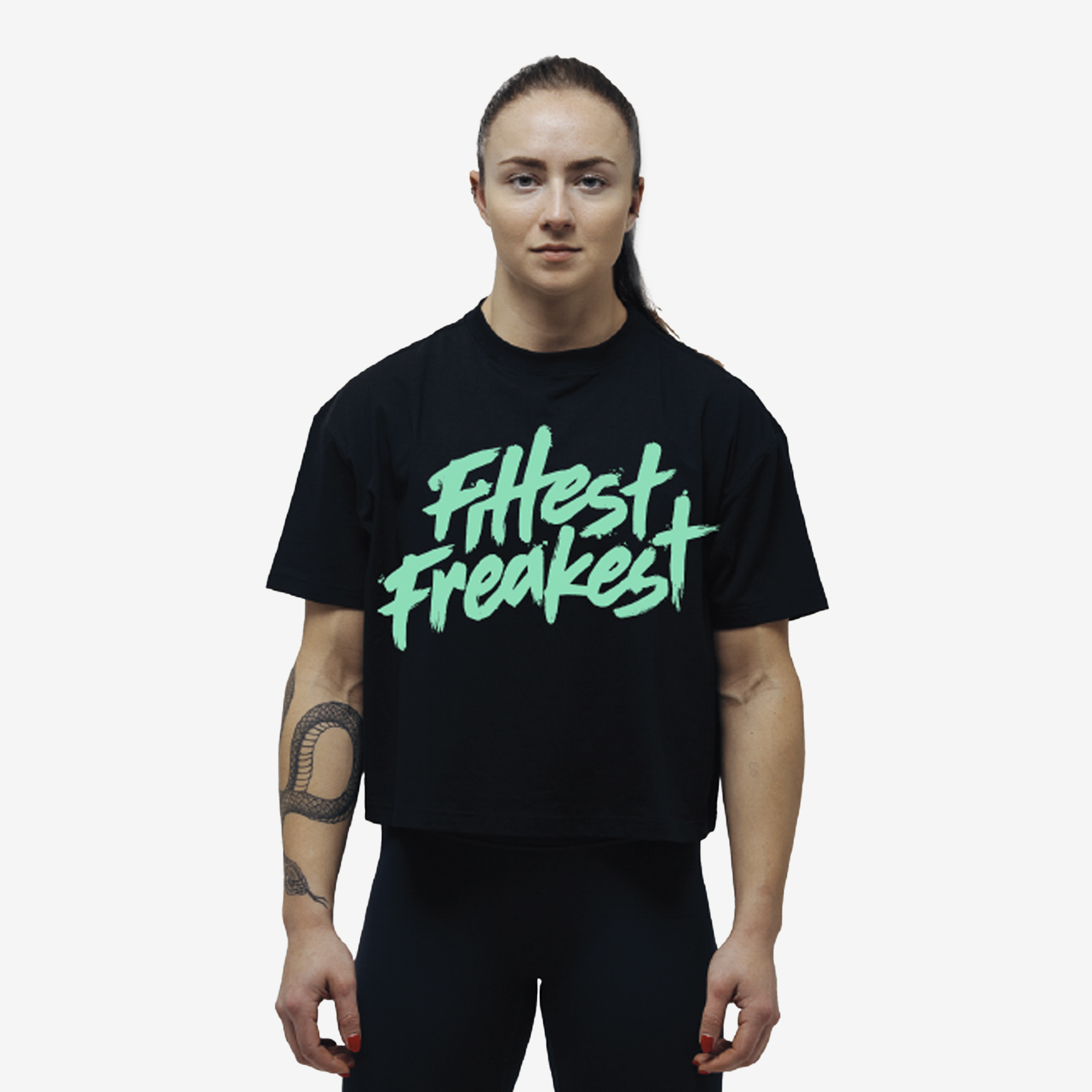 Fittest Freakest Oversize Crop Top - Women FFWT15-INK